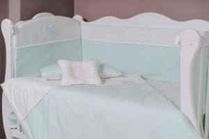Lenjerie de pat pentru copii Perna Mea Set Confort Stele Turquoise