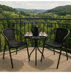 Scaun pentru casă de vară Bistro Black OM-291850