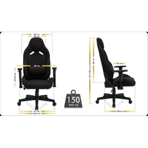Геймерское кресло Sense7 Vanguard Fabric Black