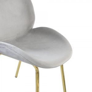 Scaun pentru bucătărie DP Roxy Grey+Golden Leg
