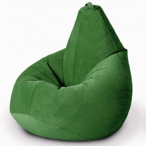 Кресло-мешок Bean Bag Груша Велюр L Green