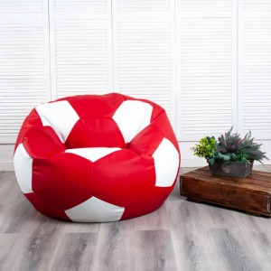 Кресло-мешок Bean Bag Мяч Eco XL Red/White