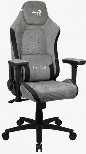 Геймерское кресло AeroCool Crown AeroSuede Grey
