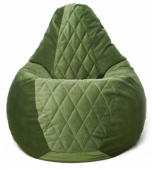 Кресло-мешок Bean Bag Груша "Maserrati" Ромб XL Green