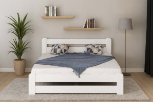 Деревянная кровать Mebel Lev LIRA 140 x 200 см Белый