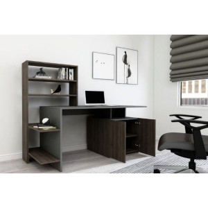 Birou Hanah Home Melis Walnut Anthracite