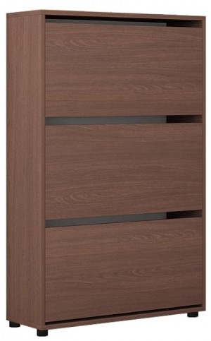 Шкаф для обуви Mobildor Leo 3 двери 125x80x27 см Wenge