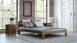 Pat din lemn MM Sara 160 x 200 cm Stejar