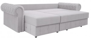 Canapea de colț extensibilă ArtVent Model II Chesterfield Grey