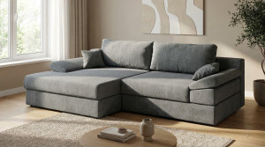 Canapea de colț extensibilă Atlas Silk Rosa 14