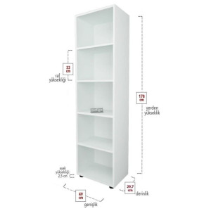 Etajeră pentru living Bofigo 13-25 White
