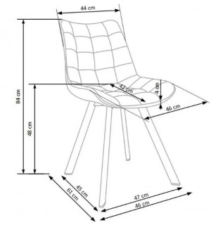 Scaun pentru bucătărie Halmar K-332 Bordo