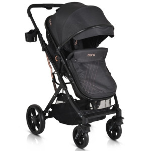 Cărucior 2 în 1 transformabil Moni Raffaelo Black