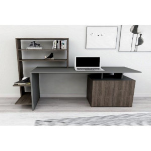 Birou Hanah Home Melis Walnut Anthracite