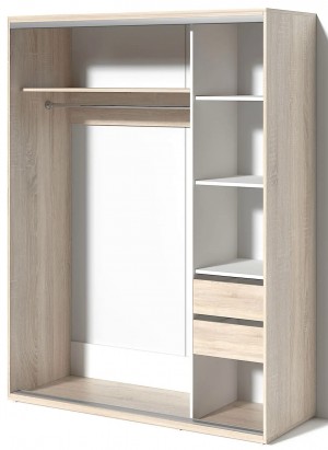 Dulap-Cupe Fabrik Home 1 oglindă 160x216x60 cm Stejar Sonoma