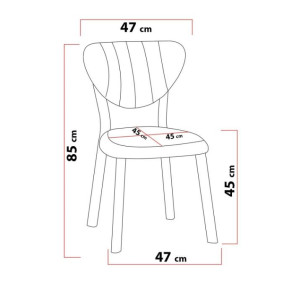 Scaun pentru bucătărie Hanah Home Elma Grey