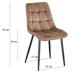 Scaun pentru bucătărie Yasen DC 6005 Gold Brown