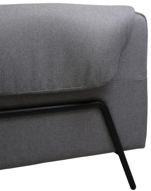 Canapea dreaptă DP Lugo Dark Grey