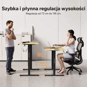Masă gaming Sense7 Nojo Light 120 x 60 cm Light Brown