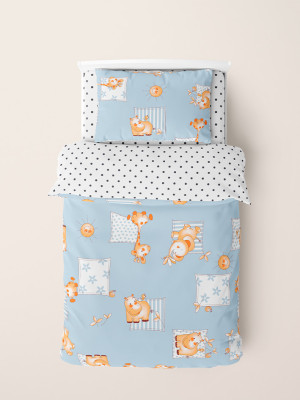 Lenjerie de pat pentru copii TEP "Tepik" 140 х 105 cm Safari friends