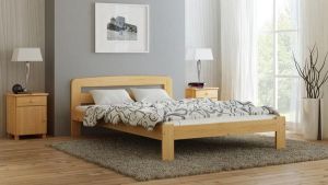 Pat din lemn MM Sara 90 x 200 cm Beige