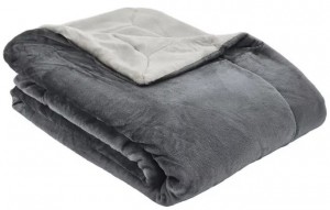 Cuvertura Blanket Double Soft S.Oliver Anthracite/Light grey