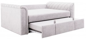 Canapea dreaptă extensibilă Aleco Power Grey