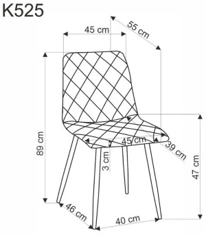 Scaun pentru bucătărie Halmar K525 Grey