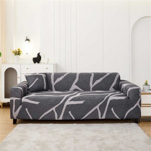 Husa pentru canapea Relaxe Home Solid Sofa Cover 2 locuri (145-185 cm) Grey Snaked