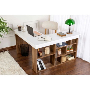 Birou Hanah Home Vesper Venezia Walnut White