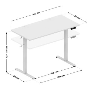 Masă gaming Leader 7.3 White