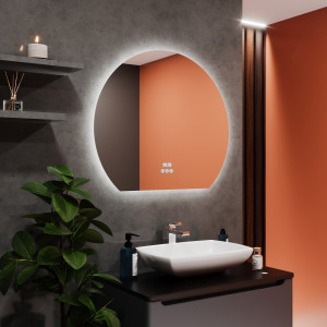 Oglindă cu iluminare LED Bayro Aura 3C 100 x 87.5 cm 