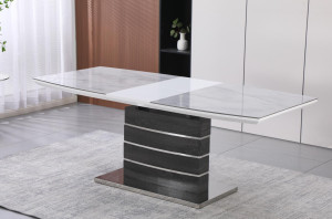 Раздвижной стол Yasen DT-2417-1 White+Black+Brown