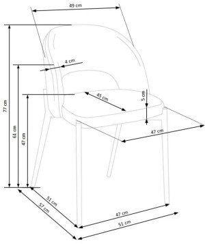 Scaun pentru bucătărie Halmar K373 Grey