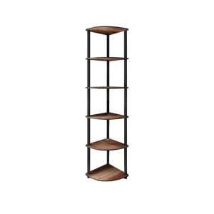 Raft Hanah Home Bookcase 6 Corner Walnut