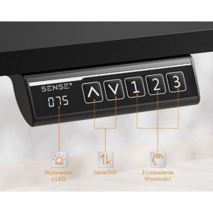 Masă gaming Sense7 Nojo Light 140 x 70 cm Black