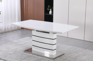 Раздвижной стол Yasen DT - 2418 White+Black