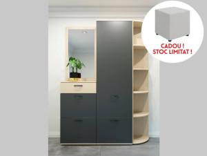 Прихожая AM Ferara (5,4,1) Дуб/Графит