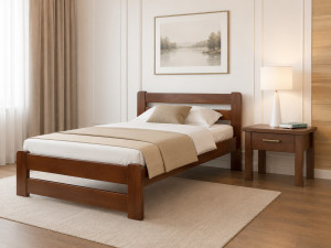 Деревянная кровать Mebel Lev LIRA 90 x 200 см Brown