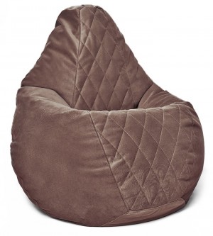 Fotoliu sac Bean Bag Pară "Maserrati" Romb Brown