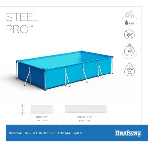 Piscină Bestway Steel Pro Carcas Metal 300x201x66 cm 