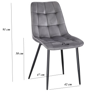 Scaun pentru bucătărie Yasen DC 6005 Grey