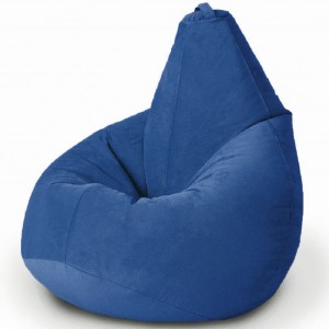 Fotoliu sac Bean Bag Pară Velur XL Blue