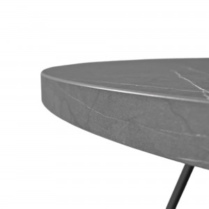 Кухонный стол DP Tokyo Rondo 130x130x75 см Черный мрамор/Black