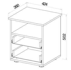 Прикроватная тумбочка MatroLuxe № 1 Cashmere