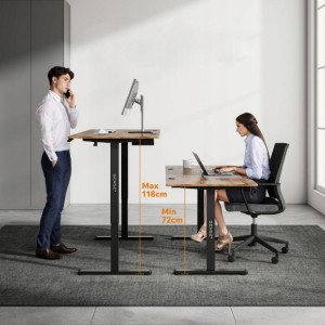 Masă gaming Sense7 Nojo 140 x 70 cm Black Oak