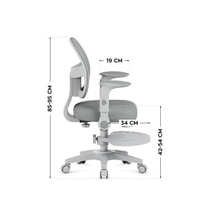 Fotoliu pentru copil Junior 5.0 Grey