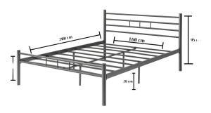 Pat Evger K-70 160 x 200 cm Black