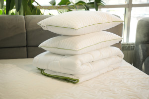 Set Plapuma + 2 perne Welpy Aloe Vera 200 x 220 cm 
