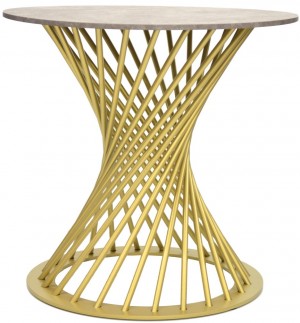 Masă de cafea DP Felicia Cleaf Beige/Gold